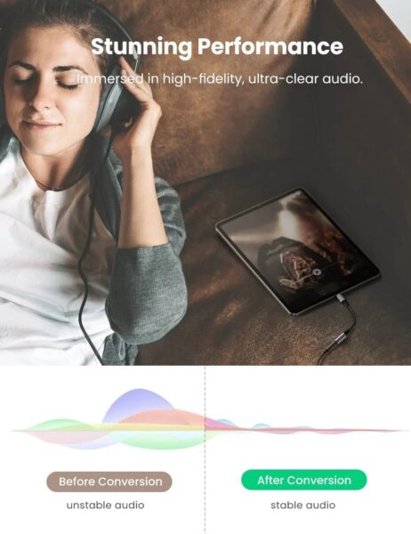UGREEN USB C 轉 3.5mm插孔DAC類型C耳機放大器 (預訂貨品) - Image 6